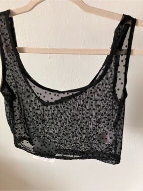 Missguided  Polka Dot Mesh Crop